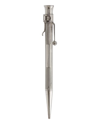 Lot 170 - A silver twist action pencil by E. Baker & Son.