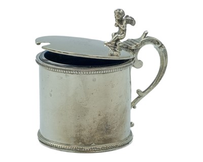 Lot 195 - A Victorian silver mustard pot by William Edwards.