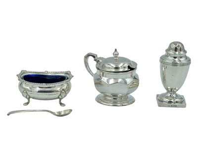 Lot 76 - A selection of silver cruets.