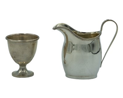 Lot 178 - A silver cream jug by George Nathan & Ridley Hayes.