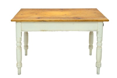 Lot 714 - A late Victorian pine kitchen table.