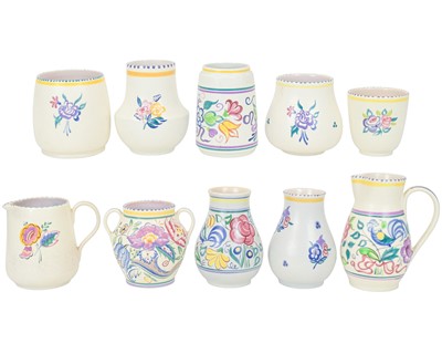Lot 300 - A collection of Poole Pottery vases and jugs.