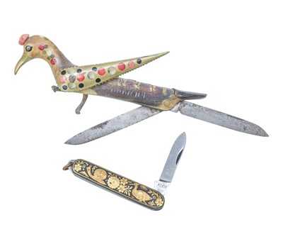 Lot 80 - A novelty pen knife formed as a bird.