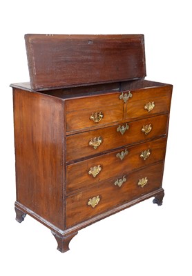 Lot 838 - An unusual George III mahogany chest.