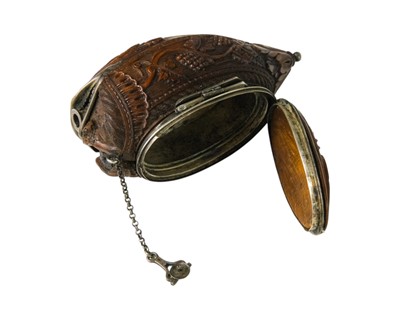 Lot 741 - A charming coquilla nut bugbear snuff box.