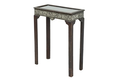 Lot 795 - An Arts and Crafts pewter mounted table vitrine.