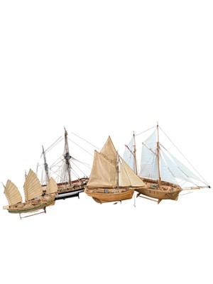 Lot 264 - Four hand built model boats