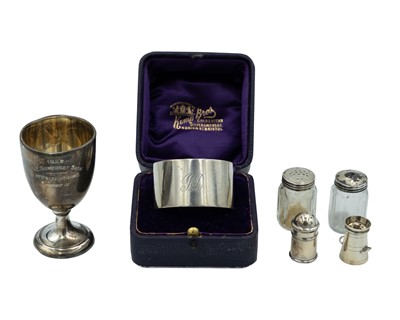Lot 279 - A selection of silver objects.