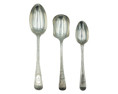 Lot 331 - An Edward VII silver jam spoon by C. W. Fletcher & Son Ltd.