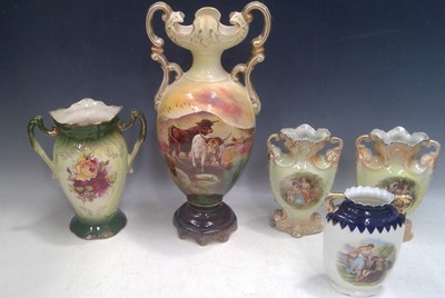 Lot 25 - Early Twentieth Century Vases. The Cattle...
