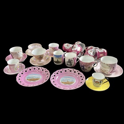 Lot 65 - A selection of vintage pink crockery,...