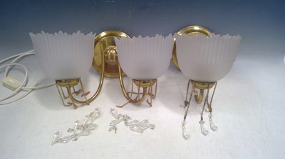 Lot 76 - Two Wall Lamps, a Carved Cat Lamp, a Lovsjo...