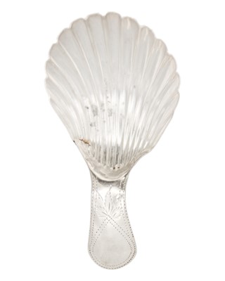 Lot 94 - A George III silver caddy spoon.