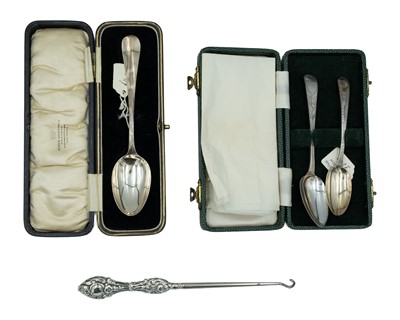 Lot 301 - Two silver teaspoons.