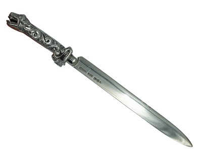 Lot 239 - A twentieth-century Norse revival silver letter opener by Henrick Møller.