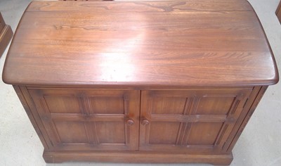 Lot 15 - Ercol Hi-Fi unit. 71cm tall, 105cm wide and...