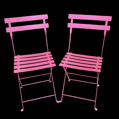 Lot 88 - Two folding metal garden chairs, in good...
