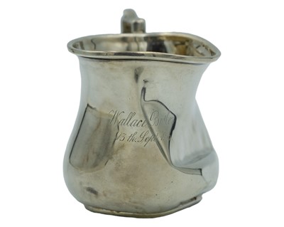 Lot 245 - A George VI silver mug, squashed.