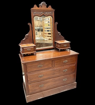 Lot 38 - An Edwardian Mahogany Dressing chest with a...