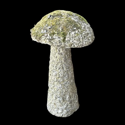 Lot 44 - A granite garden mushroom/small staddle stone,...