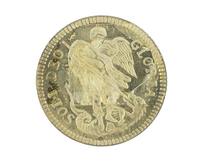 Lot 56 - REPLICA TOUCH PIECE - A 9k Queen Anne replica touch piece coin, within case.
