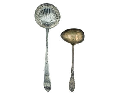 Lot 272 - An eighteenth-century Irish silver ladle by Law & Bayly.