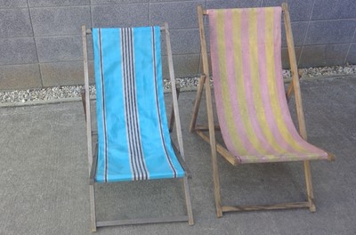 Lot 94 - Two Vintage Deckchairs.