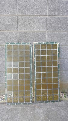 Lot 36 - A Pair of Leaded Glass Windows, 99.5cm by 43cm.