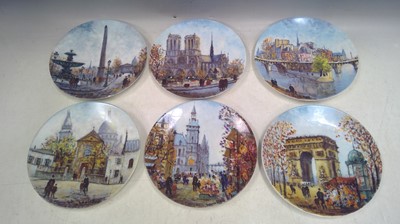 Lot 142 - D'arceau-Limoges Collectors Plates. Six Paris...