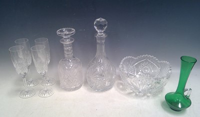 Lot 159 - Edinburgh Crystal Champagne Flutes, Two...