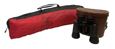 Lot 161 - A cased pair of Regent 8x40 binoculars and a...
