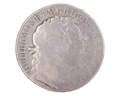 Lot 62 - GB - William & Mary, 1689 silver halfcrown coin.