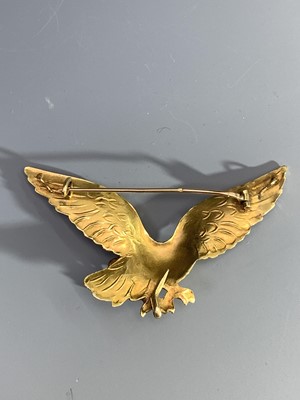 Lot 2429 - A very high purity French gold eagle brooch...