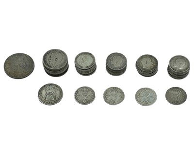 Lot 67 - GB - A collection of Edward VII-George V pre-1920 .925 silver coinage.