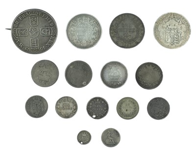 Lot 15 - GB & COMMONWEALTH- A collection of silver coinage, from William III-Victoria.