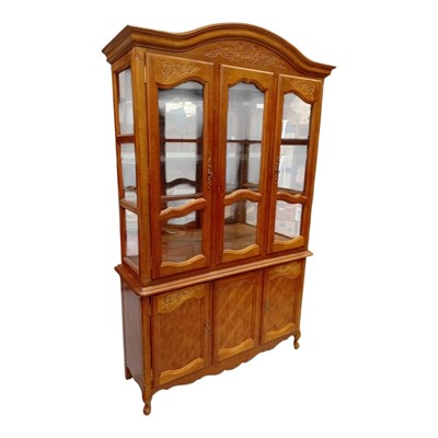 Lot 251 - A Blonde Oak Dresser in two parts with a...