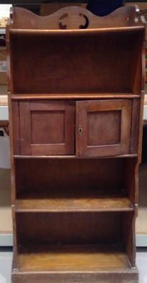 Lot 187 - An Antique Oak Bookcase. 119cm tall, 53cm wide...