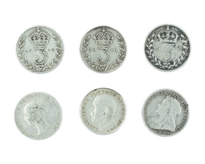Lot 49 - GB - A large collection of pre-1920, .925 silver, threepence coins, Victoria-George V.