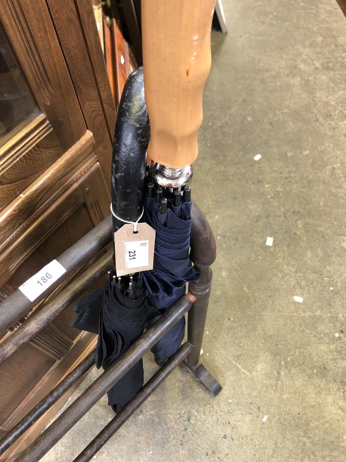 Lot 231 A Black Austin Reed Umbrella And An Oak