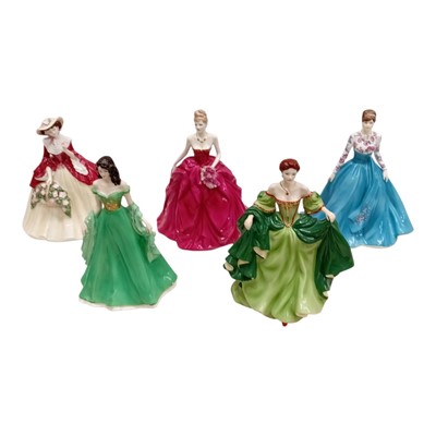 Lot 211 - Coalport figures, "Holly", "The Royal Ball",...