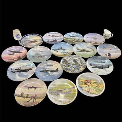 Lot 217 - A selection of aeroplane-themed plates, mainly...