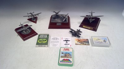 Lot 232 - Pewter Commemoration Models, Playing Cards and...