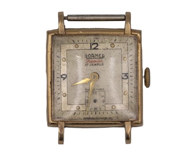 Lot 403 - A ROAMER 9k cased gentleman's manual wind wristwatch.