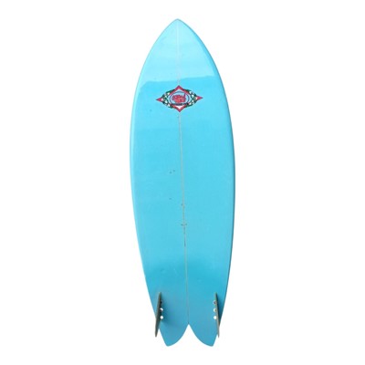 Lot 121 - A Fishster Surfboard by Custard Point...