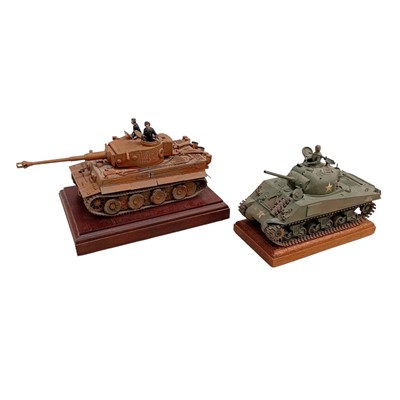 Lot 134 - A model German Tiger tank 18cm long and a...