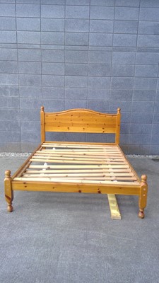 Lot 135 - A Pine Double Bed Frame and a Shakespeare...