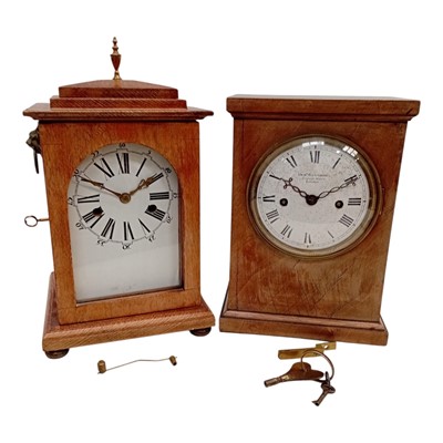 Lot 136 - An Enfield eight-day wooden case mantel clock...