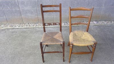 Lot 146 - Two Rush Seat Chairs.