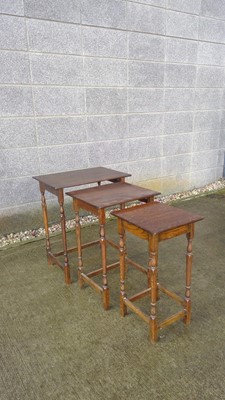 Lot 148 - A Nest of Oak Tables.