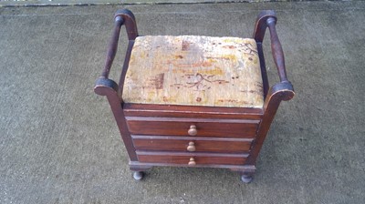 Lot 151 - A Piano Stool with Sheet Music Storage. 61cm...